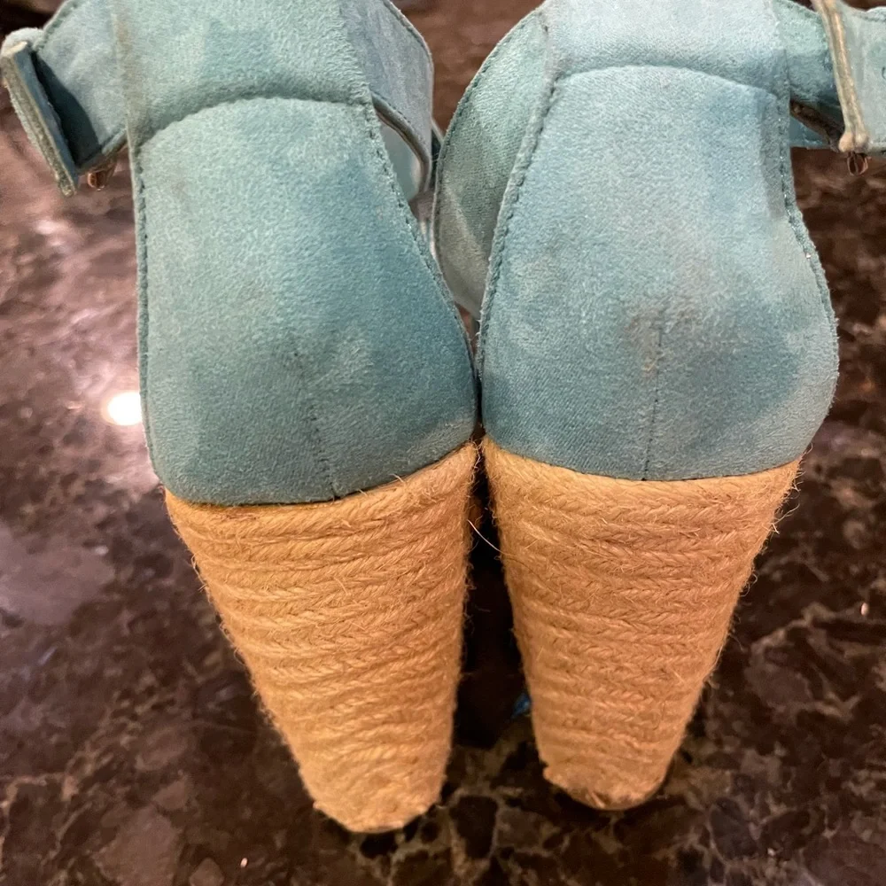 PERFECT Turquoise Espadrilles Wedge